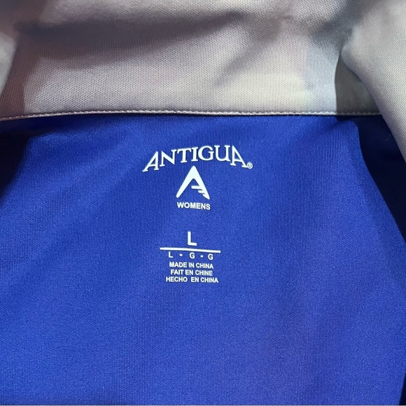Antigua Woman’s Leader Blue Lightweight Jacket Full Zip Size Large - Picture 7 of 8